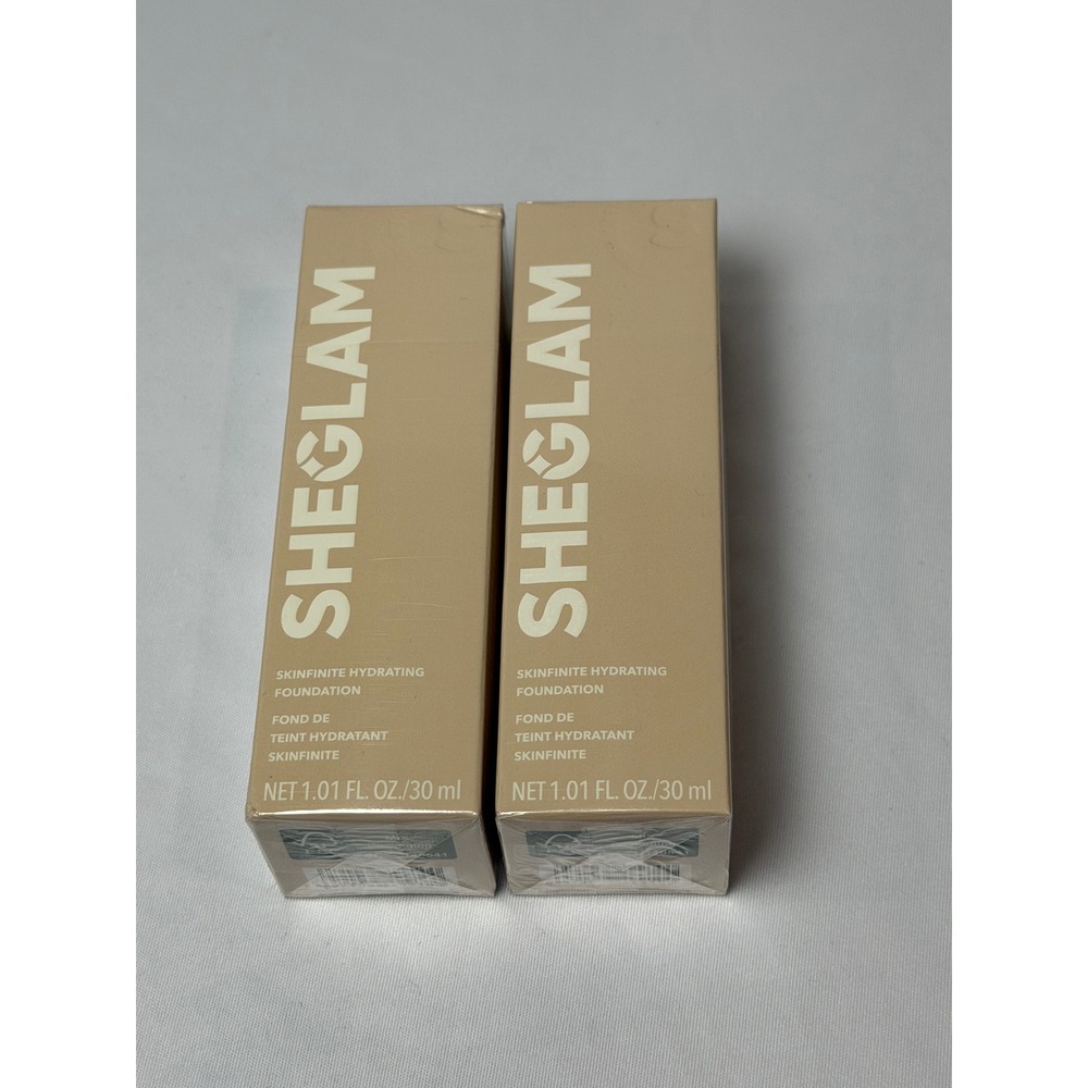 SHEGLAM Skinfinite Hydrating Foundation Women 30ml Nude NEW Medium Glow 2pk